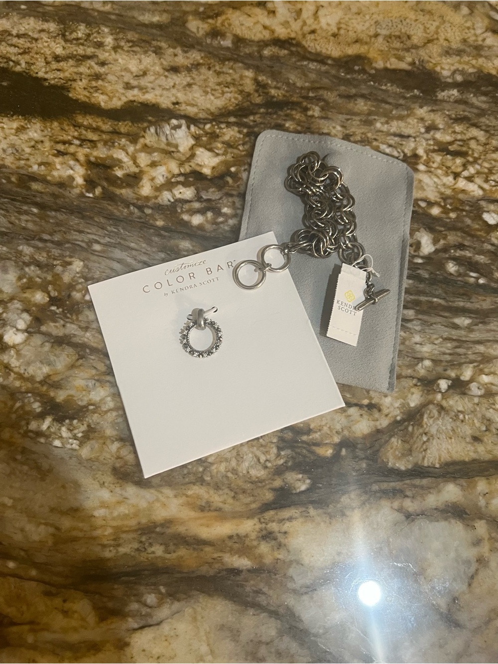 Kendra Scott Charm Pendant & Bracelet Silver NWT!! - Picture 1 of 4